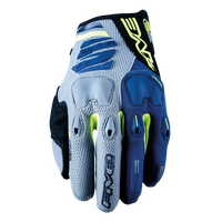 Five 'E2 Enduro' Off-Road Gloves - Grey/Fluro [Size: 8 S]