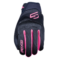 Five 'Globe Evo' Ladies Street Gloves - Black/Pink [Size: 10 L]