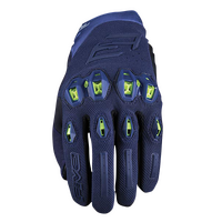 Five 'Stunt Evo 2' Street Gloves - Night Blue/Yellow [Size: 10 / L]
