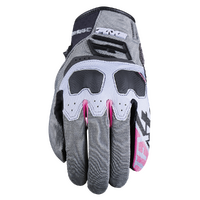 Five 'TFX-4 W/R' Ladies Trail Gloves - Grey/Pink [Size: 10 L]