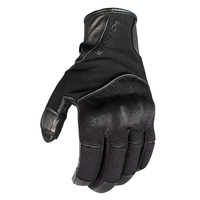 MotoDry 'Star' Leather/Textile Road Gloves - Black [Size: 2XL]