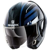 Shark Evoline Series 3 ECE Corvus Black/White/Blue Helmet