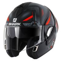 Shark Evoline Series 3 ECE Shazer Matte Black/Red/Silver Helmet