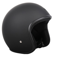 RXT 'A611C Low Ride' Open-Face Helmet (No Studs) - Black [Size: M]