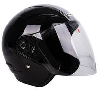 RXT 'A218 Metro' Open-Face Helmet - Black/Silver