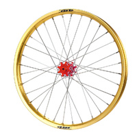 JTR Speedway Red Hubs / Gold Rims Front Wheel 23*1.60