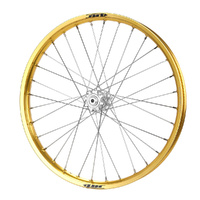 JTR Speedway Silver Hubs / Gold Rims Front Wheel 23*1.60