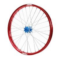 JTR Speedway Blue Hubs / Red Rims Front Wheel 23*1.60