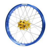 JTR Speedway Gold Hubs / Blue Rims Rear Wheel 19*2.15