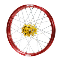 JTR Speedway Gold Hubs / Red Rims Rear Wheel 19*2.15