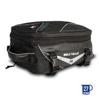 M/DRY PLATINUM SEAT-REAR BAG BLK 27L EXPANDABLE