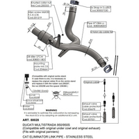>>SEE LVLP80055 - LV LINK PIPE (CAT ELIM.) | STAINLESS | MSTRADA 950/S 21> (Comp w orig. exhaust, pann, under cowl)