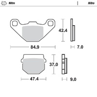 Moto-Master TM Nitro Front Brake Pads