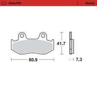Moto-Master Honda SinterPro Racing Rear Brake Pads