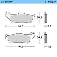 Moto-Master Gas Gas Front MXC Caliper (MM-210105 & MM-210113) Brake Pads