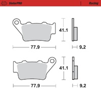 Moto-Master Husaberg SinterPro Racing Rear Brake Pads