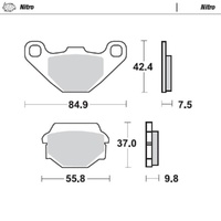 Moto-Master Husaberg Nitro Rear Brake Pads