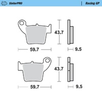 Moto-Master Honda Rear MXC Caliper (MM-210110) Brake Pads