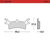 Moto-Master Polaris SinterPro Racing Rear Brake Pads