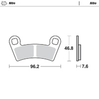 Moto-Master Polaris Nitro Right Rear Brake Pad
