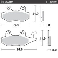 Moto-Master Triumph Ceramic Right Front Brake Pads