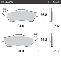 Moto-Master CF Moto Ceramic Rear Brake Pads
