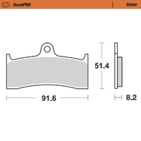 Moto-Master MV Agusta Sintered Left Front Brake Pads
