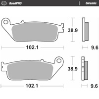 Moto-Master Honda Ceramic Right Front Brake Pads