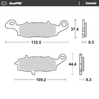 Moto-Master Suzuki Ceramic Right Front Brake Pads