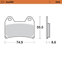 Moto-Master CF Moto Sintered Right Front Brake Pads