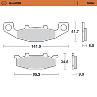 Moto-Master Hyosung Sintered Left Front Brake Pads