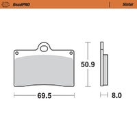 Moto-Master TM Sintered Left Front Brake Pads