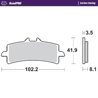 Moto-Master Yamaha Carbon Racing Right Front Brake Pads