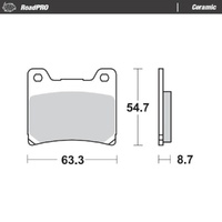 Moto-Master Yamaha Ceramic Left Front Brake Pads