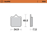 Moto-Master Benelli Sintered Right Front Brake Pads