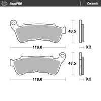 Moto-Master Harley Davidson Ceramic Right Front Brake Pads