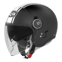 Nolan N-21 N-Com Visor Duetto Helmet - Flat Black/White