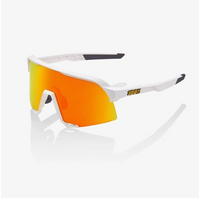 100% 'S3' Sunglasses - Soft Tact White Hiper Red
