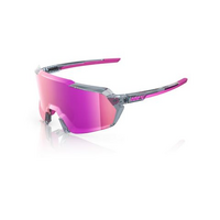 100% 'Korbin' Sunglasses - Polished Translucent Grey