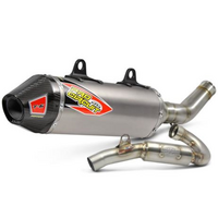 450 SX-F / FC450 17-18 T6 PRO S/LESS SYS | S/L Tubing, Ti Silencer w Carbon Cap, MA legal