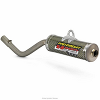 KX65 02-26 RM65 Ti-2 SHORTY SILENCER, CARBON / KEVLAR / TITANIUM