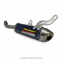 YZ250 03-26 Ti-2 SHORTY SILENCER, BLUE CARBON / KEVLAR / TITANIUM