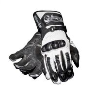 RST Blade Ladies Leather Gloves - White/Black