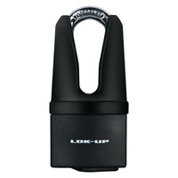 LOK-UP H/DUTY PADLOCK / DISC LOCK 60mm Black (With Shank Protection) #DRG307 **(REMINDER CABLE NOT INCLUDED)**