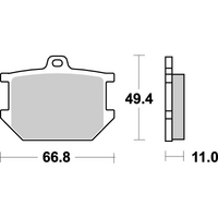 SBS 507HF FRONT/REAR PADS | CERAMIC STREET