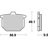 SBS 517HF FRONT/REAR PADS | CERAMIC STREET