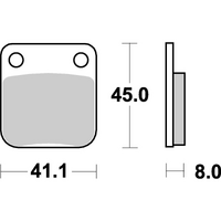 SBS 536SI FRONT/REAR PADS | SINTER OFF ROAD