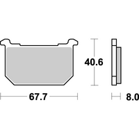 SBS 539HF FRONT/REAR PADS | CERAMIC STREET