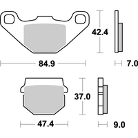 SBS 544SI FRONT/REAR PADS | SINTER OFF ROAD