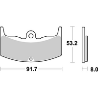SBS 552HF FRONT/REAR PADS | CERAMIC STREET
